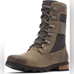 Sorel Women's Emelie Conquest Boot Light & Heavy Rain Waterproof Quarry Sz 10